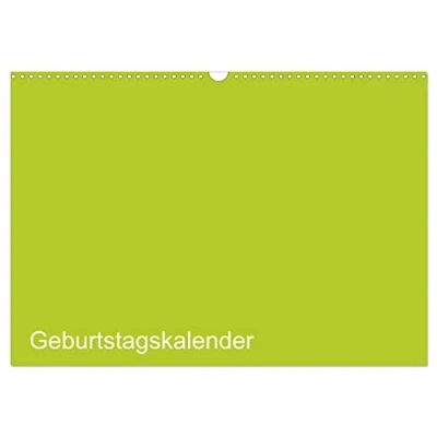 Abbildung von Bastel Geburtstagskalender grün/Geburtstagskalender (Wandkalender 2025 DIN A3 quer), CALVENDO Monatskalender