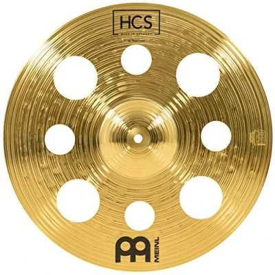 Abbildung von Meinl Cymbals HCS Trash Crash — 16 Zoll (Video) Schlagzeug Becken mit Löchern (40,64cm) Messing, Traditionelles Finish (HCS16TRC)