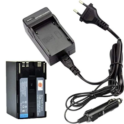 Abbildung von DSTE Ersatz Batterie BP 970G 975 + Reise Ladegerät Compatible für Canon XLH1,XHG1,XHA1,XL2,XM2,XH G1S,XH A1S,XL H1S,XL H1A,XF305,XF300,XF105, XF100 Digital Kamera