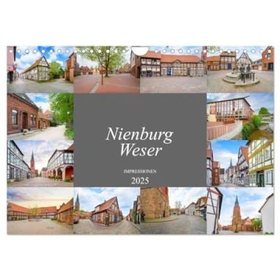 Abbildung von Nienburg Weser Impressionen (Wandkalender 2025 DIN A4 quer), CALVENDO Monatskalender