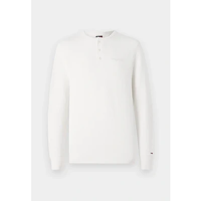 Abbildung von Tommy Jeans SLIM Langarmshirt, Herren, Größe: 48, Ancient white