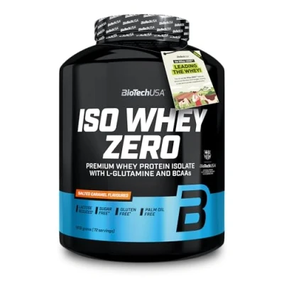 Abbildung von BioTechUSA Iso Whey Zero Premium Protein Isolate Grass Fed Enzyme Free Sugar and Gluten free, 1816g, Salziges Karamell
