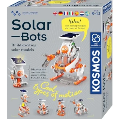 Abbildung von KOSMOS 617417 Solar Bots, Baue 8 Modelle, Bausatz für Roboter, mehrsprachige Anleitung Robo Spaß Kinder ab 12 Jahre,