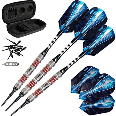 Abbildung von Viper Astro 80% Tungsten Soft Tip Darts with Storage/Travel Case, Red Rings, 18 Grams