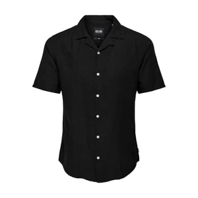 Abbildung von Only &amp; Sons Onscaiden LIFE Solid Resort Hemd black, Herren, Größe: XS, Black