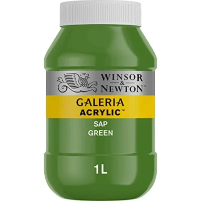 Abbildung von Winsor &amp; Newton 2154599 Galeria Acrylfarbe, hohe Pigmentierung, lichtecht, buttrige Konsistenz, 1000 ml Topf Saftgrün