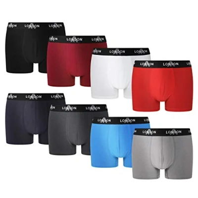 Abbildung von FM London 8PACK Fitted Hipsters Boxer Shorts Panties, Herren, Größe: Large, Multicolour (classic mix 10)