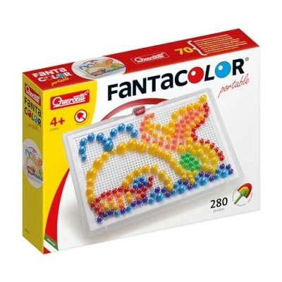 Abbildung von Quercetti Fanta Color Gross Buntes Steckspiel 0950 mit Transport box