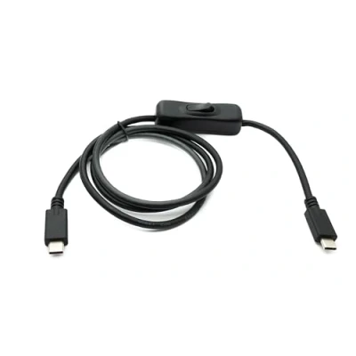 Abbildung von System S USB 3.1 Gen 2 Kabel 100 cm Typ C Stecker zu W Schalter PD E Marker Chip Adapter