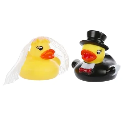 Abbildung von FunX® Quietscheenten Badeenten Brautpaar 2er Set Braut &amp; Bräutigam