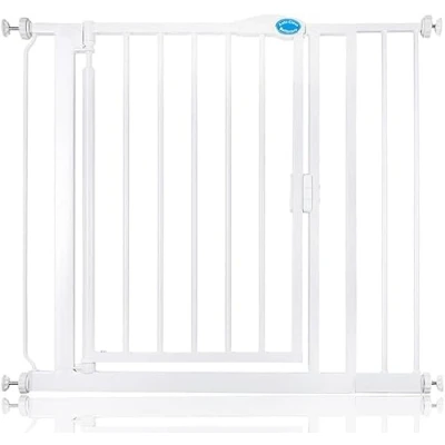 Abbildung von Bettacare Automatisch Schließendes Treppengitter, 89.4cm 96.4cm, Weiß, Druckmontage Sicherheitsgitter, Babygitter, Sicherheitsschranke für Türen, Flure und Räume