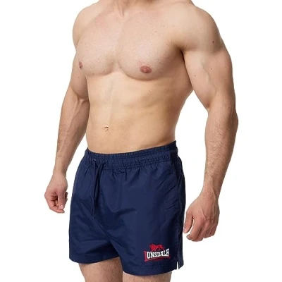 Abbildung von Lonsdale Normale Passform Kilstay Badeshorts, Herren, Größe: XL, Navy red white