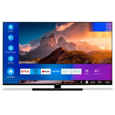 Abbildung von MEDION X14372 (MD 30985) 108 cm (43 Zoll) QLED Fernseher (Smart TV, 4K, Dolby Vision HDR, Atmos, Netflix, Prime Video, PVR, Bluetooth, MEMC, Micro Dimming)