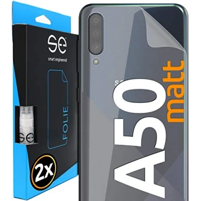 Abbildung von 2x se® 3D SCHUTZFOLIE Rückseite Entspiegelt für Samsung Galaxy A50,Anti Staub, Backcover, einfache blasenfreie Installation, Ultra Klar,Schutz vor Schmutz, Stoß Kratzfest, aus Deutschland