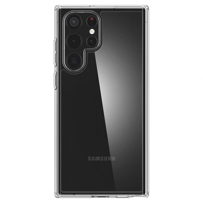 Abbildung von Samsung Galaxy S22 Ultra Hülle Kunststoff Spigen Backcover/Hard Case Handyhülle Transparent Shockproof/Stoßfest