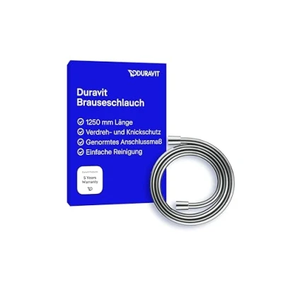 Abbildung von DURAVIT Badarmatur Brauseschlauch für Duschkopf Chrom Duschschlauch 1250 mm NEU