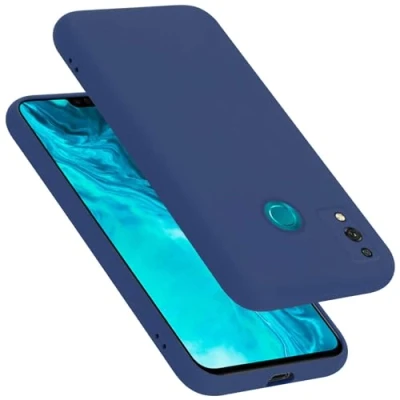 Abbildung von Cadorabo Hülle kompatibel mit Honor 9X LITE Silikon Handyhülle für Case aus flüssigem Kratzfeste und stoßfeste dünne TPU Schutzhülle Liquid BLAU