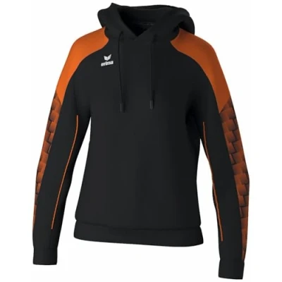Abbildung von Erima Damen EVO STAR Kapuzenpullover (1072432), schwarz/orange, 38