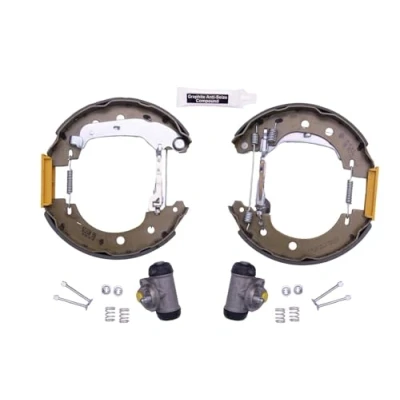 Abbildung von HELLA Shoe Kit Pro 8DB 355 004 401 Bremsensatz, Trommelbremse mit Radbremszylinder, Stellelement RENAULT: Kangoo I Rapid,