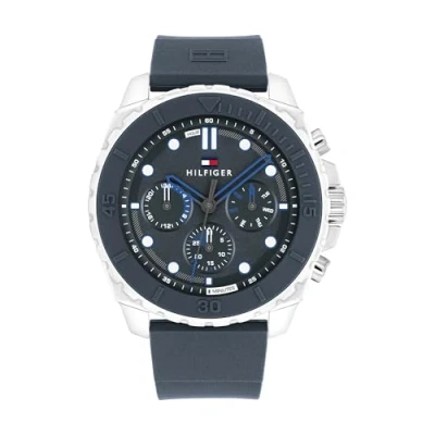 Abbildung von Tommy Hilfiger Morgan Uhr blue/silvercoloured, Herren, Größe: One Size, Blue/silver coloured