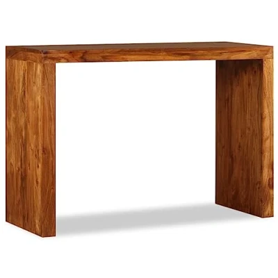 Abbildung von vidaXL Konsolentisch Massivholz mit Honigfarbener Politur Konsole Tisch Flur Beistelltisch Flurtisch Flurmöbel Eingangstisch 110x40x76cm