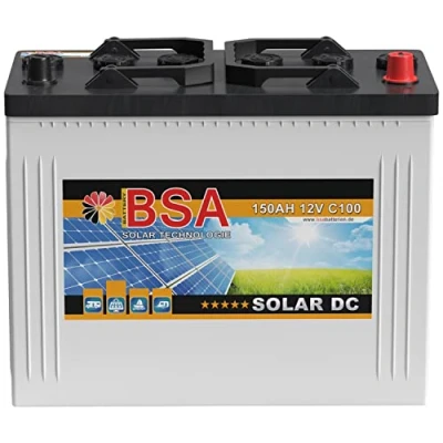 Abbildung von BSA Solarbatterie 12V 150Ah Wohnmobil Versorgungsbatterie Solar Boot Batterie 140AH 130Ah