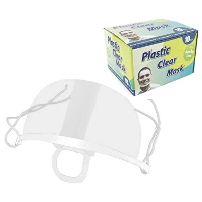 Abbildung von D.RECT 800095 Visier Gesichtsschutz Transparent Anti Fog Wiederverwendbar Stück Schutzschild Transparentes Schutzvisier Gesichtsschild Kinn Set 10