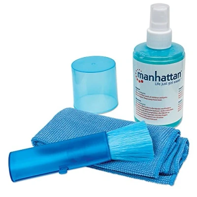 Abbildung von Manhattan LCD Cleaning Kit Alkoholfrei inkl. Reinigungsflüssigkeit, Pinsel und Mikrofasertuch 421027