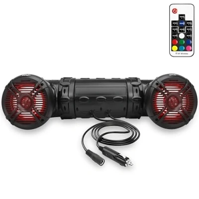 Abbildung von Pyle Outdoor Lautsprecher, Musikbox Bluetooth Lautsprecher Speaker 800 Watt wasserdichte Box mit LED Lichter für Abenteuer! Robuste Boxen Staub und Wasserfest