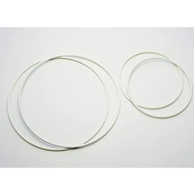 Abbildung von dekondo Set aus 2X Metallring/Drahtring 150mm/15cm und Metallring 100mm/10cm für Wickeltechnik/Traumfänger Weiß