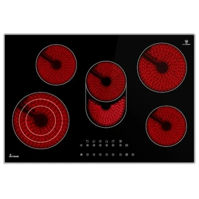 Abbildung von KKT KOLBE Elektro Kochfeld KK7705ED, Kochmulde / 77 cm Herdplatte 9 Stufen 5 Zonen Triple Zone