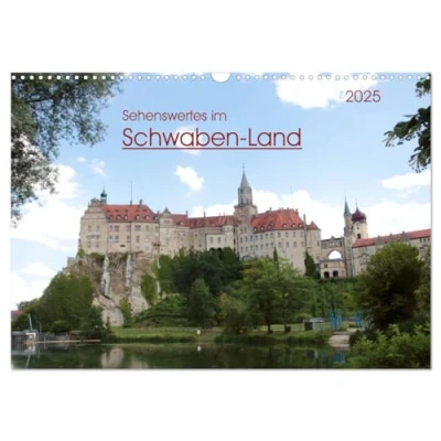 Abbildung von Sehenswertes im Schwaben Land (Wandkalender 2025 DIN A3 quer), CALVENDO Monatskalender