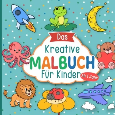 Abbildung von Kreative Malbuch für Kinder ab 1 Jahr: Kritzelbuch Kleinkinder mit 23 zauberhaften Motiven zum ausmalen. Malerisch die Fantasie und Feinmotorik bei Kleinkindern fördern.