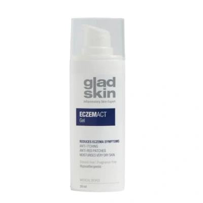 Abbildung von Gladskin ECZEMACT Gel 30 ml hilft bei Neurodermitis gegen Juckreiz und Rötungen Hypoallergen dermatologisch getestet für Erwachsene Kinder
