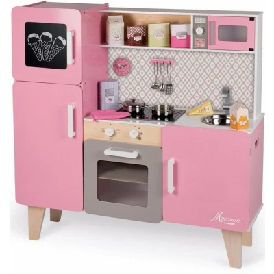 Abbildung von Janod Spielküche Macaron Maxi Holz, mit Licht und Soundeffekt