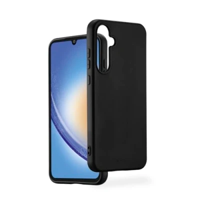 Abbildung von Hama Hülle für Samsung Galaxy A35 5G (Handyhülle, stoßfest, kratzfest, elegante Schutzhülle Rückseite, weich, slim, softe Oberfläche) schwarz