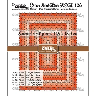 Abbildung von Crealies Crea nest dies XXL Rechthoeken omgekeerde scallop CLNestXXL126 11,9x15,9cm (12 21)