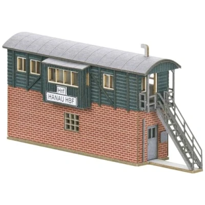 Abbildung von Märklin Modellbahn Z Behelfsstellwerk Hanau, Historisches Miniaturbauwerk für Erwachsene, Modellbau Enthusiasten und Eisenbahn Fans