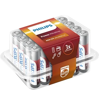 Abbildung von Philips Power Alkaline AAA LR03 Mini Penlite Batterien Blisterpackung 24