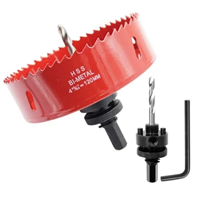 Abbildung von Lochsäge 120mm, LAIWEI Schwerlast Dorn lochbohrer, 4341 Bohrer, Lochfräser zum Bohren von Löchern in Holz, Aluminium, PVC und anderen Materialien, Bohrwerkzeuge