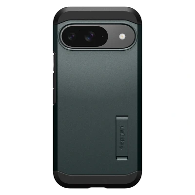 Abbildung von Google Pixel 9 Hülle Kunststoff Spigen Hard Case/Backcover Handyhülle Grün Shockproof/Stoßfest