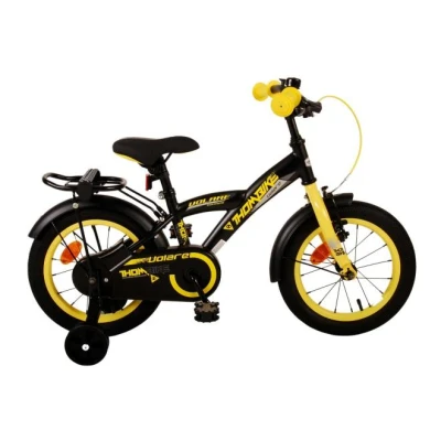 Abbildung von Volare Kinderfahrrad Thombike Jungen 14 oder 12 Zoll bis 60 kg 85% zusammengebaut, Luftbereifung, Stahlfelgen mit verstellbaren Speichen, 3 5 Jahre