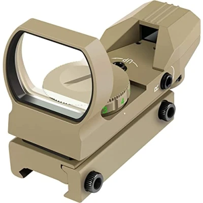 Abbildung von Feyachi Red Dot Visier Green Leuchtpunktvisier Reflex Sight mit einstellbares taktisch Rot und Grün Fadenkreuz Zielfernrohr Reflexvisier kompatibel 20mm/22mm Picatinny