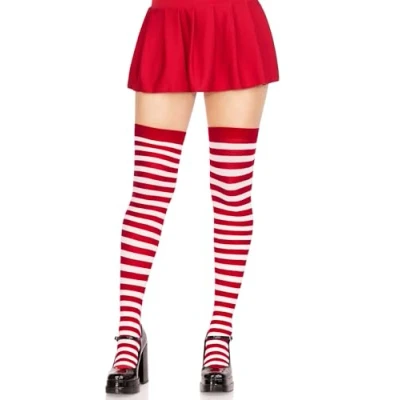 Abbildung von LEG AVENUE Damen Striped Strumpfhose, Weiß, Einheitsgröße EU