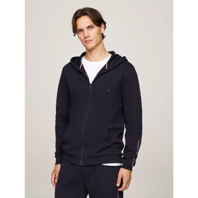 Abbildung von Tommy Hilfiger TH Original LOGO Sweatjacke, Herren, Größe: Small, Desert sky