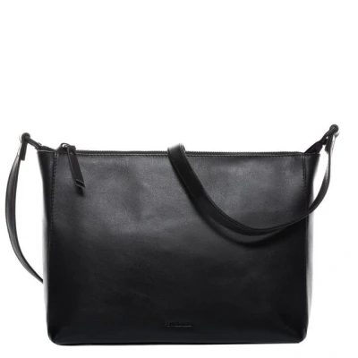 Abbildung von FEYNSINN Abendtasche echt Leder Schulter groß schwarz, Clutch Echtleder iPadfür Damen, Schultertasche schwarz