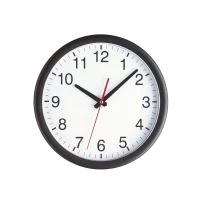 Abbildung von TFA Dostmann Analoge Wanduhr, 98.1077, Abdeckung aus Glas, gut ablesbar, 30cm Durchmesser, schwart, L 300 x B 46 H mm