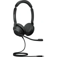 Abbildung von Jabra Evolve2 30 SE Kabelgebundenes Stereo Headset mit Geräuschunterdrückung und 2 Mikrofon Technologie inkl. USB C Kabel MS Teams zertifiziert, auch anderen Plattformen kompatibel Schwarz