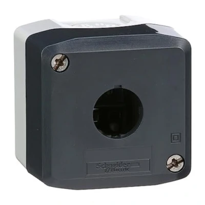 Abbildung von Schneider Electric Leergehäuse, XAL D, Kunststoff, 1 Bohrung, XALD01, Dunkelgrau