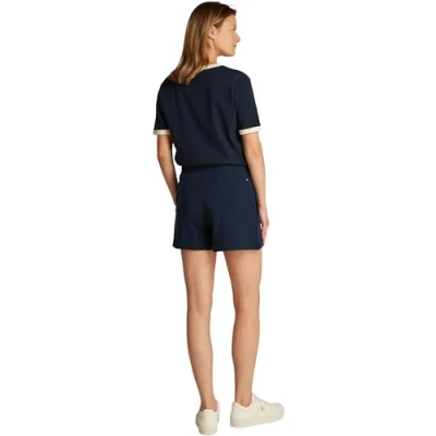 Abbildung von Tommy Hilfiger Damen Sweatshorts aus Baumwolle, Blau (Dark Night Navy), M